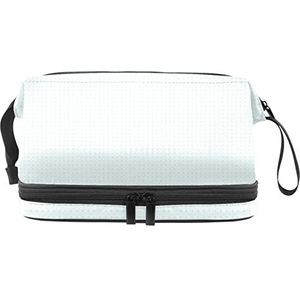 Multifunctionele opslag reizen cosmetische tas met handvat,Grote capaciteit reizen cosmetische tas,Mint Dots patroon, Meerkleurig, 27x15x14 cm/10.6x5.9x5.5 in