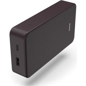 Hama Power Pack Colour 20 inch, 20.000 mAh, 2 uitgangen: USB-C, USB-A, pruim