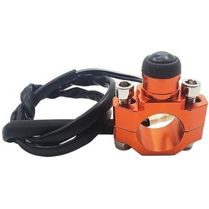 Motorfiets Stuur Schakelaar Voor SUZUKI 125 250 300 350 400 450-530 Motorfiets Universele CNC Start Kill Switch Motor AAN UIT Knop(Orange)