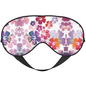 Hawaiiaanse Bloem Print Slaap Eye Mas Bijgewerkt Ontwerp Licht Blokkerende Night Eye Blinder Mannen Vrouwen Shift Werk Reizen
