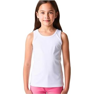 Liabel 3-delige set van T-shirt en onderhemden voor kinderen van 100% katoen, intieme kinderen, kleur wit, 3-13 jaar, Tanktop voor meisjes, 3 stuks, 11-12 jaar