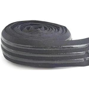 1/2/3/5M 25/30mm Naai-elastiek Antislip siliconen elastisch lint voor kleding Jurk BH-bandjes Singel DIY riemaccessoires-Zwart-30mm-2Meter