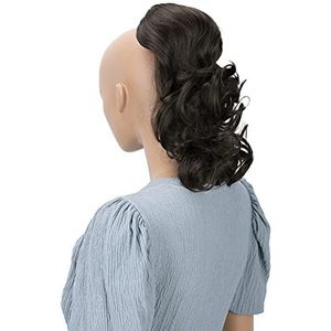 CAISHA 30cm Haarstukje Vlecht Paardenstaart Haarextensies Volumineus Golvend Bruin PH205