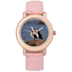 Seaside Bird Horloges voor Vrouwen Mode Sport Horloge Vrouwen Lederen Horloge