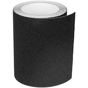Antislipstrip voor trappen, wrijving, schuurmiddel voor veiligheid, trapladder, binnen en buiten, hoge trekkracht, 15 cm x 5 m, zwart