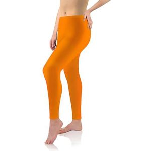Sesto Senso Vrouwen Leggings Lange Viscose Meisjes Kleurrijke Broek Sport Fitness Yoga, Mango, XL