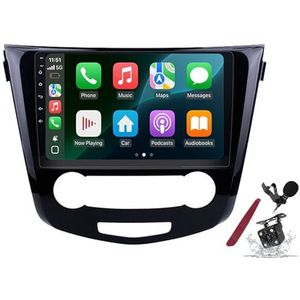Android 14 Autoradio Sat Navi voor N-issan Qashqai (2013-2016) 9 Inch Touchscreen Multimedia Speler met Draadloze Carplay GPS Navigatie FM RDS Bluetooth 5G-WiFi SWC DSP,M100s