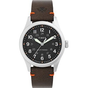 Timex Vrouwen Analoge Quartz Horloge Met Lederen Band TW2V64200JR, Bruin, Eén maat, 36 mm Expeditie North Field Solar