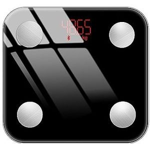 Lichaamsvetweegschaal Bluetooth-compatibele Weegschaal Huishoudelijke Meting Elektronische Slimme BMI-weegschaal Gemakkelijk Te Gebruiken(Black)