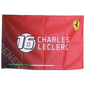 Scuderia Ferrari - Officiële Formule 1 Merchandise - Charles Leclerc Vlag - Rood - One size