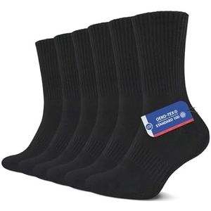 YouShow Heren & Dames Klassiek 6-pack - Zwart 39-42