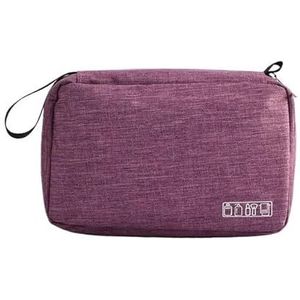 Make-up Tas Hangende Make-uptas voor Mannen en Vrouwen, Multifunctionele Reis-Organizer, Toiletartikelen, Make-up Opbergtas, Opvouwbare Make-up Tas, paars, Eén maat