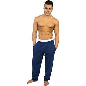 Fruit of the Loom - Joggingbroek met open of elastische pijpen, deep navy, XL