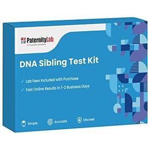 PaternityLab DNA Broers en zussen Test - Labkosten en verzending inbegrepen - Resultaten in 1-2 dagen - thuisverzamelset voor volle en halve broers en zussen