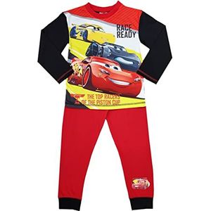 Disney Jongens Cars pyjama met lange mouwen, Nightfire / Zwart, 7-8 jaar