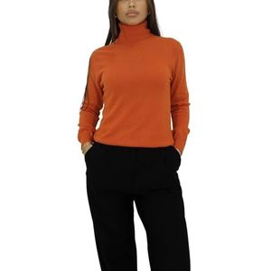 Win's Kasjmir coltrui voor dames, gemaakt in Italië, Oranje, L