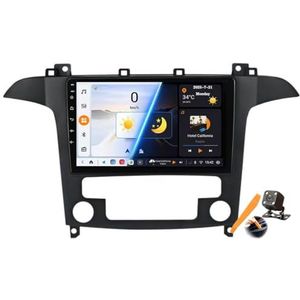 Y400s,Android 15.0 Autostereo Vervanging voor Fo-rd S-MAX 2006-2015 Radio GPS Sat Navi 9'' Cartablet Multimedia Video Player FM BT Ontvanger met 4G WiFi Android Auto Carplay