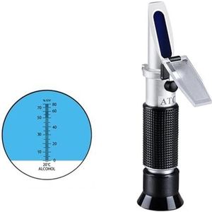 Alcohol Refractometer Meter 0~80% V Handheld Hydrometer Concentratie Alcohol Tester Alcoholmeter,Solide En Lichtgewicht