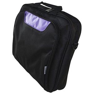 ca. Elegante nylon tas met meerdere vakken voor 15,6 laptops PARENT zwart/violet