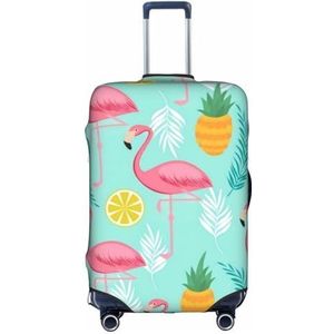 OPSREY Gratis Whitetail Herten Gedrukt Koffer Cover Reizen Bagage Mouwen Elastische Bagage Mouwen, Flamingo, S