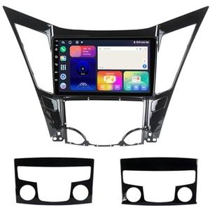 Android 14 Dubbel Din Autoradio Voor Hyundai Sonata 2009-2014 Hoofdunit 9""IPS Touchscreen Multimediaspeler met achteruitrijcamera Ondersteuning Carplay Bluetooth GPS Sat Nav RDS SWC(H 4Core 1+32G)