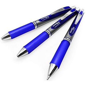 Pentel Energel BL80 Intrekbare Vloeibare Gel Inkt Rollerball Pen - 1.0mm - Blauw - Pack van 3