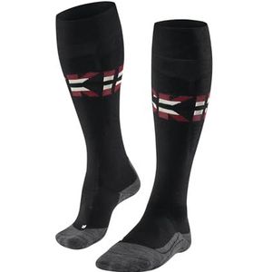 FALKE Heren Skisokken SK4 Advanced M Kh wol functioneel materiaal warm dun 1 paar, Zwart Black-Mix 3010 Stripe, 42-43