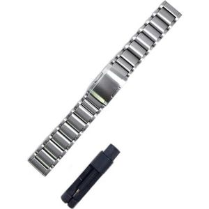 EDVENA Titanium + Metalen Stalen Sluiting Band Compatibel Met Samsung Galaxy Watch 3 45 Mm Band GalaxyWatch 46 Mm/Gear S3 Horlogeband Armband Polsband (Color : Silver, Size : 22mm)