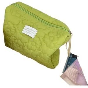 Nieuwe Bloem Patroon Vrouwen Make-up Tas Toiletartikelen Cosmetische Organizer Rits Tas Reizen Wassen Pouch Cosmetische Tas Vrouwelijke Make Up Tassen, Groen, Eén maat