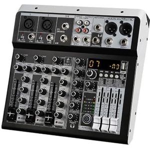 Audio DJ-mixer Audiomixer Met Effecten For Professionele Beginners 4-kanaals Stereo-ingang Live Streaming 8-kanaals Mixer Stereo Mixerplug Podcast-apparatuur (Color : 4 Channle, Size : 1)