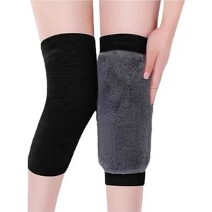 Knieondersteuning, Kniebeschermers Met Warme Benen En Zachte Vulling Geschikt For Buitensporten Kniebandages(Black,S)