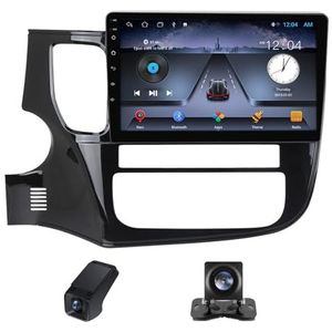 Android 13 Autoradio geldt voor Mitsubishi Outlander 3 GF0W GG0W 2012-2018 10 inch Touchscreen Autoradio met Wireless Carplay Android Auto GPS Bluetooth WiFi+Telecamera Achterkant(NF-1)