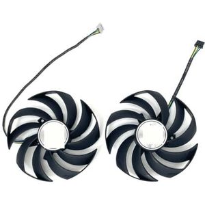 PLD10010S12HH RX 6700 6600 XT VGA GPU-koelventilator RTX3060 voor MSI RTX 3060 3060Ti voor GAMING X-videografische kaarten Koelventilator(Black 2-Fan)