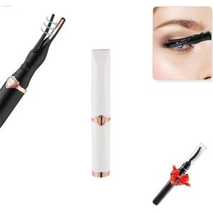 Verwarmde wimperkruller Wimperkruller, met wimperborstel Lash Lift Magic Mascara, elektrisch verwarmde wimperkruller USB oplaadbare wimperkruller, elektrisch wimpergereedschap (Size : White)