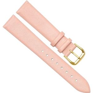 Chlikeyi Horlogebandje voor dames, ultradun, zacht echt leer, armband met vlindergesp, Rose goud 1, 20 mm