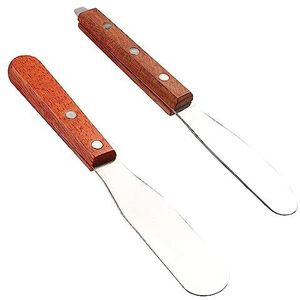 ISTOVO Dental Lab 8- Spatel Roestvrij Staal Gips Aanpassen Mengwasinstrument met houten handvat