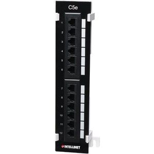 Intellinet Port Origin patchpaneel UTP 19"" 1 HE CATE 12 poorten UTP wandmontage 19 inch zwart