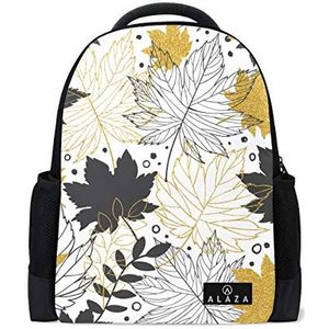 My Daily Herfstbladeren Gedrukte Rugzak 14 Duim Laptop Daypack Boekentas voor Reizen College School, Meerkleurig, One Size, Laptop