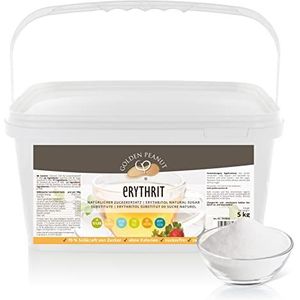 GOLDEN PEAUNT Erythritol - erythrit 5 kg, natuurlijke suikervervanger, zoetstof zonder calorieën, veganistisch, tandvriendelijk alternatief voor suiker