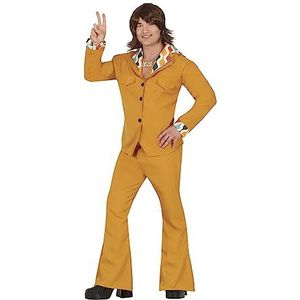 Hippie Kostuums | Disco Jaren 70 Justin De Orange | Man | Maat 48-50 | Carnaval kostuum | Verkleedkleding