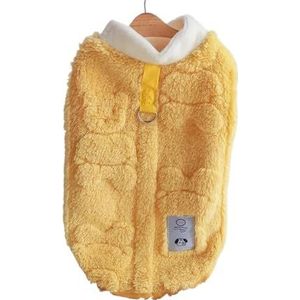 Winter warme hondenvest kleding zachte pluche honden kattentrui compatibel met poedel chihuahua kleding puppyjas (Color : Yellow, Size : XXL)