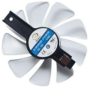 2 PCS 95 mm CF1015H12D RX 580 Grafische kaart radiatorventilator, geschikt for saffier RX 470 480 570 580 590 Vervanging van het koelsysteem (Color : White 1pcs)