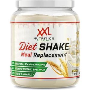 XXL Nutrition - Diet Shake - Maaltijdvervanger, Eiwitshake, Dieetshake - Whey, Melkeiwit & Soja Isolaat - Mix van Voedingsstoffen - Aardbei - 1200 Gram