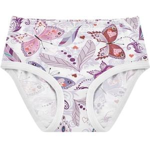 YOUJUNER Meisjesondergoed Bloem Vlinder Peuter Onderbroek Katoenen Broek Kleine Meisjes Slips Comfort Kids Onderbroek, Meerkleurig, 4 jaar