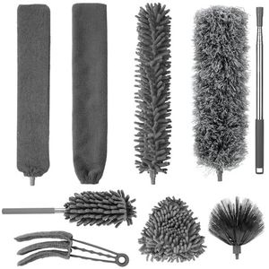 Plumeau - 9-delige Set - Telescoopstang - Geschikt voor Plafondspleten en Spinnenwebben - Wasbaar