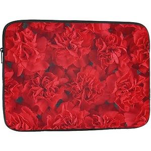 Rode Bloemen Laptop Case Laptop Sleeve Laptop Tas voor Vrouwen Mannen Shockproof Beschermende Notebook Case 12 inch