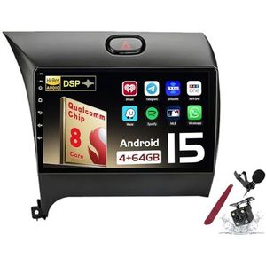 Android 15 Autoradio Sat Navi voor K-IA Cerato 3/K3(2013-2017) 9 Inch Touchscreen Multimedia Speler met Draadloze Carplay GPS Navigatie FM RDS Bluetooth 5G-WiFi SWC DSP,M150s