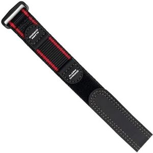 dayeer Sport nylon horlogeband voor horlogeband uit de Luminox-serie (Color : Black Red, Size : 20mm)
