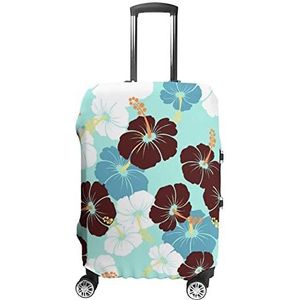 Hawaiiaanse hibiscus bloemen print reizen bagage cover wasbare koffer beschermer past 19-32 inch bagage