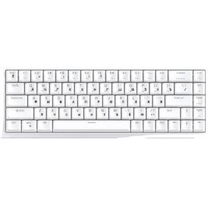 QPSJXN Mechanisch gaming-toetsenbord 68 Bluetooth 2,4 GHz blauw rood bruin met Windows Android (GK68 White RU)